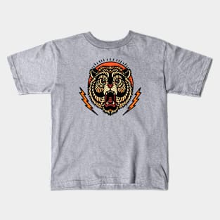 Vintage Bear Head Tattoo Design Kids T-Shirt